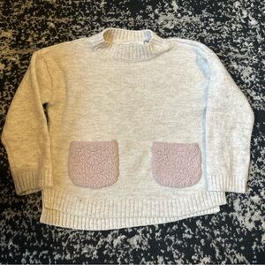 Zara Knitwear Baby Girl Sweater Pink Pockets Size 2-3